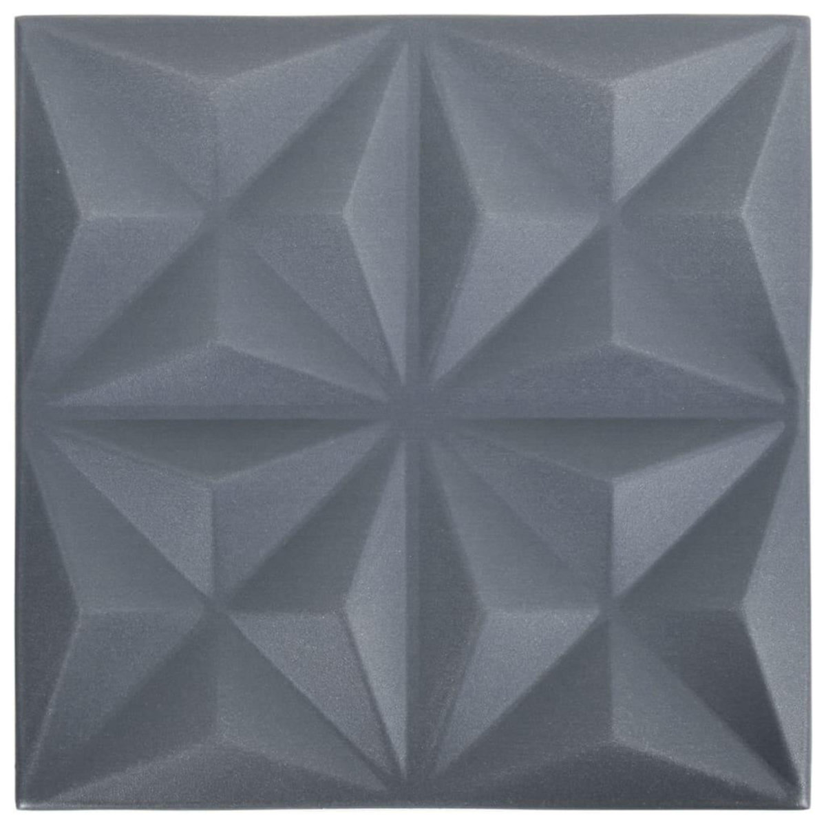 VIDAXL Panneaux muraux 3D 24 pcs 50x50 cm gris origami 6 m^2