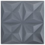 Voir la diapositive 2 : VIDAXL Panneaux muraux 3D 24 pcs 50x50 cm gris origami 6 m^2