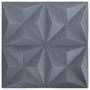 Voir la diapositive 2 : VIDAXL Panneaux muraux 3D 24 pcs 50x50 cm gris origami 6 m^2