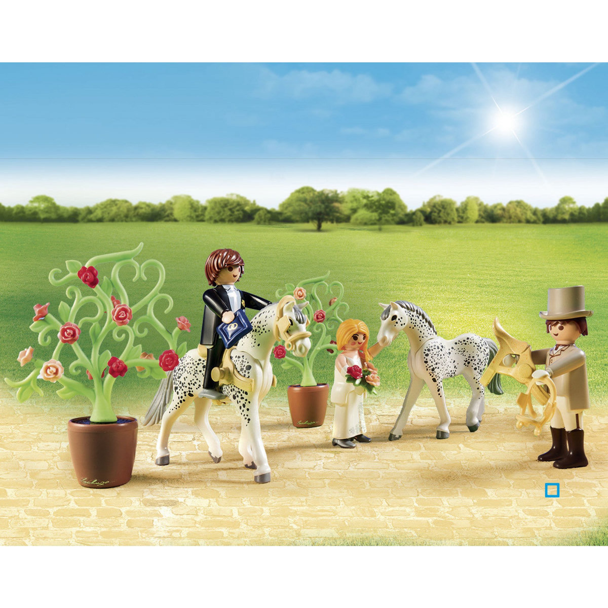 PLAYMOBIL 9427 - City Life - Carrosse et couple de mariés 