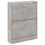 Voir la diapositive 4 : VIDAXL Armoire a chaussures Gris beton 59x17x81 cm Bois d'ingenierie