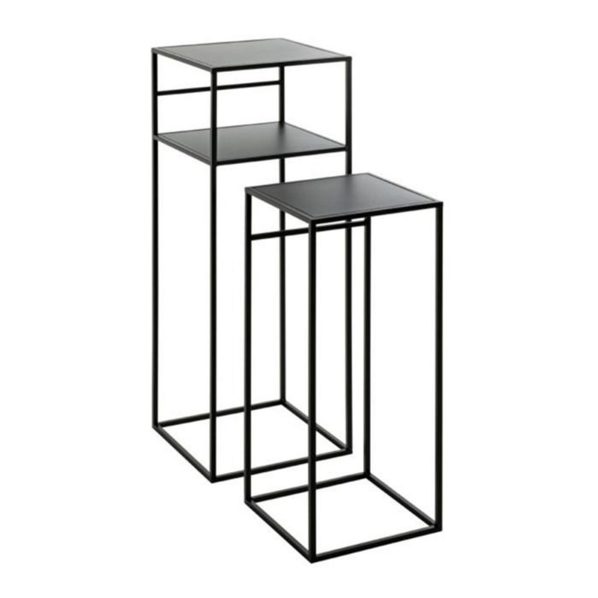 Paris Prix Lot de 2 Tables d'Appoint Design  Mino  85cm Noir