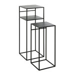 Paris Prix Lot de 2 Tables d'Appoint Design  Mino  85cm Noir