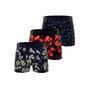 Voir la diapositive 1 : FREEGUN Lot de 3 boxers homme Flowers