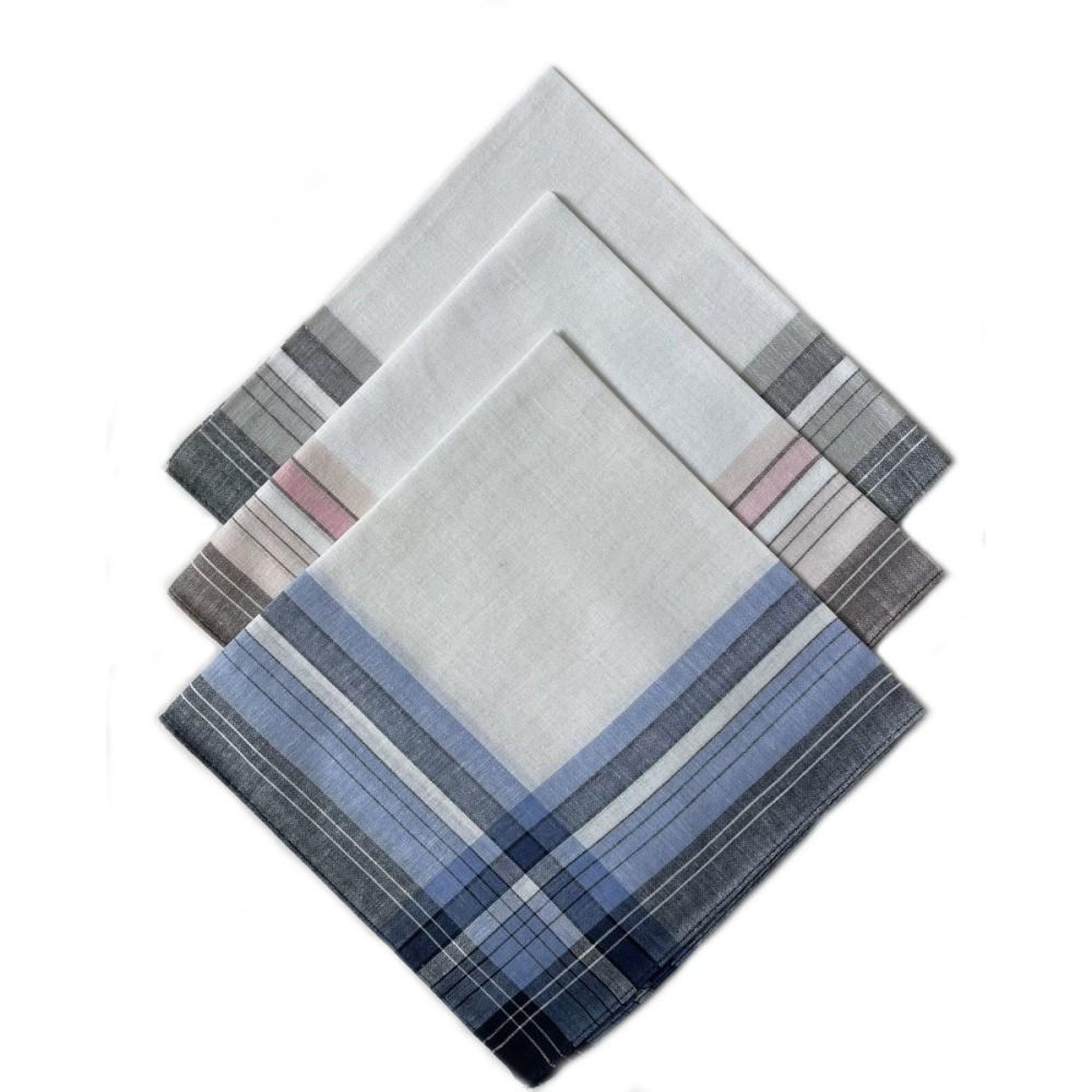 VANDERSICKEL Lot de 12 mouchoirs Homme MAURICE 40x40cm 100% coton