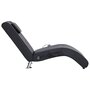Voir la diapositive 4 : VIDAXL Chaise longue de massage avec oreiller Noir Similicuir