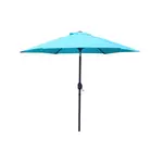 concept usine parasol droit rond ø 2,5 m bleu turquoise come