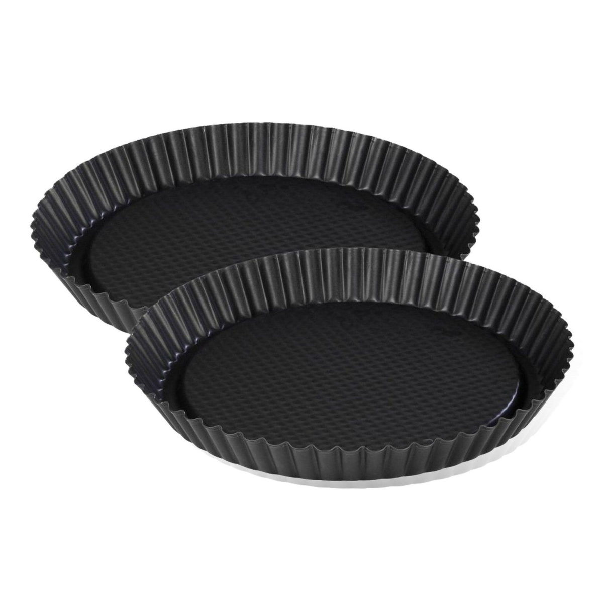 ZENKER Lot de 2 plats à tartes renversées 30 cm Zenker Black Metallic