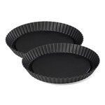 ZENKER Lot de 2 plats à tartes renversées 30 cm Zenker Black Metallic
