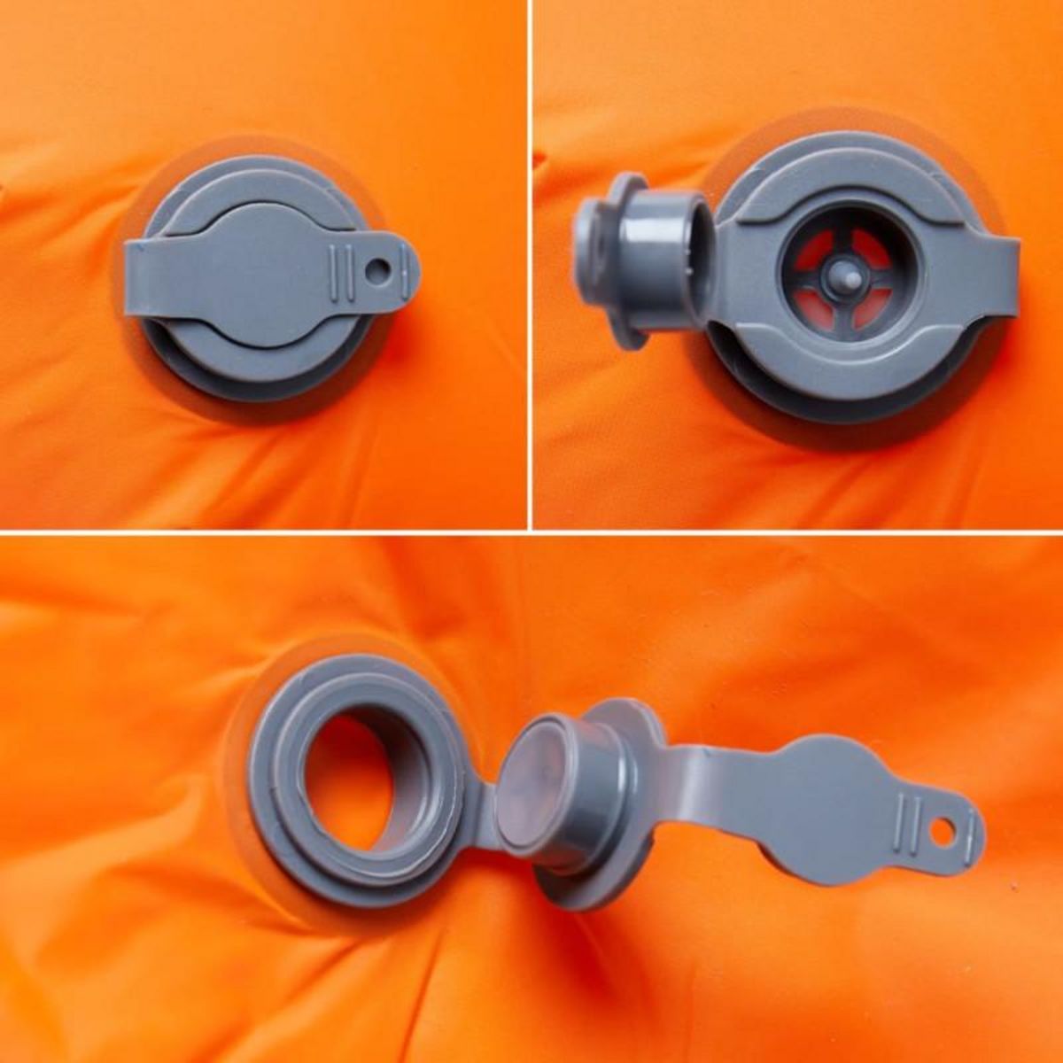 VIDAXL Matelas de camping gonflable avec oreiller 1 personne orange