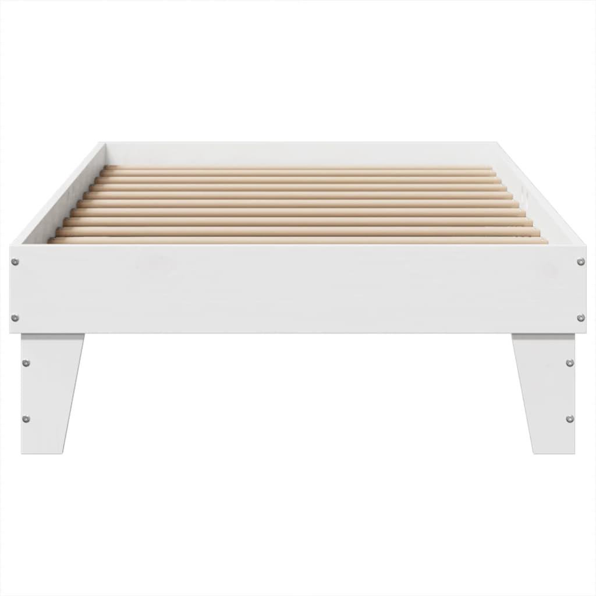 Voir la diapositive 4 : VIDAXL Cadre de lit sans matelas blanc 100x200 cm bois de pin massif