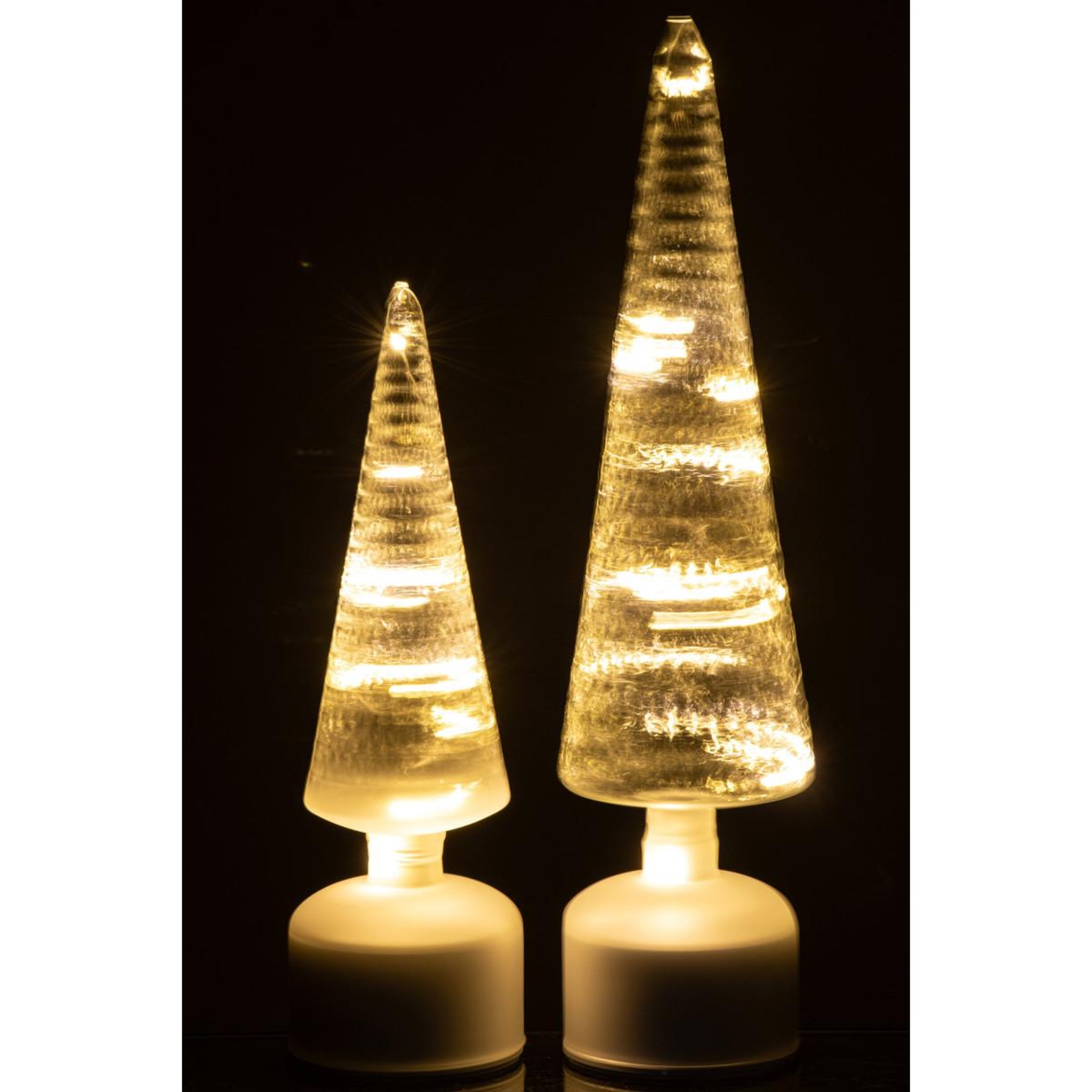 Voir la diapositive 6 : J-LINE Sapin Tournant à LED  Irénée  40cm Transparent
