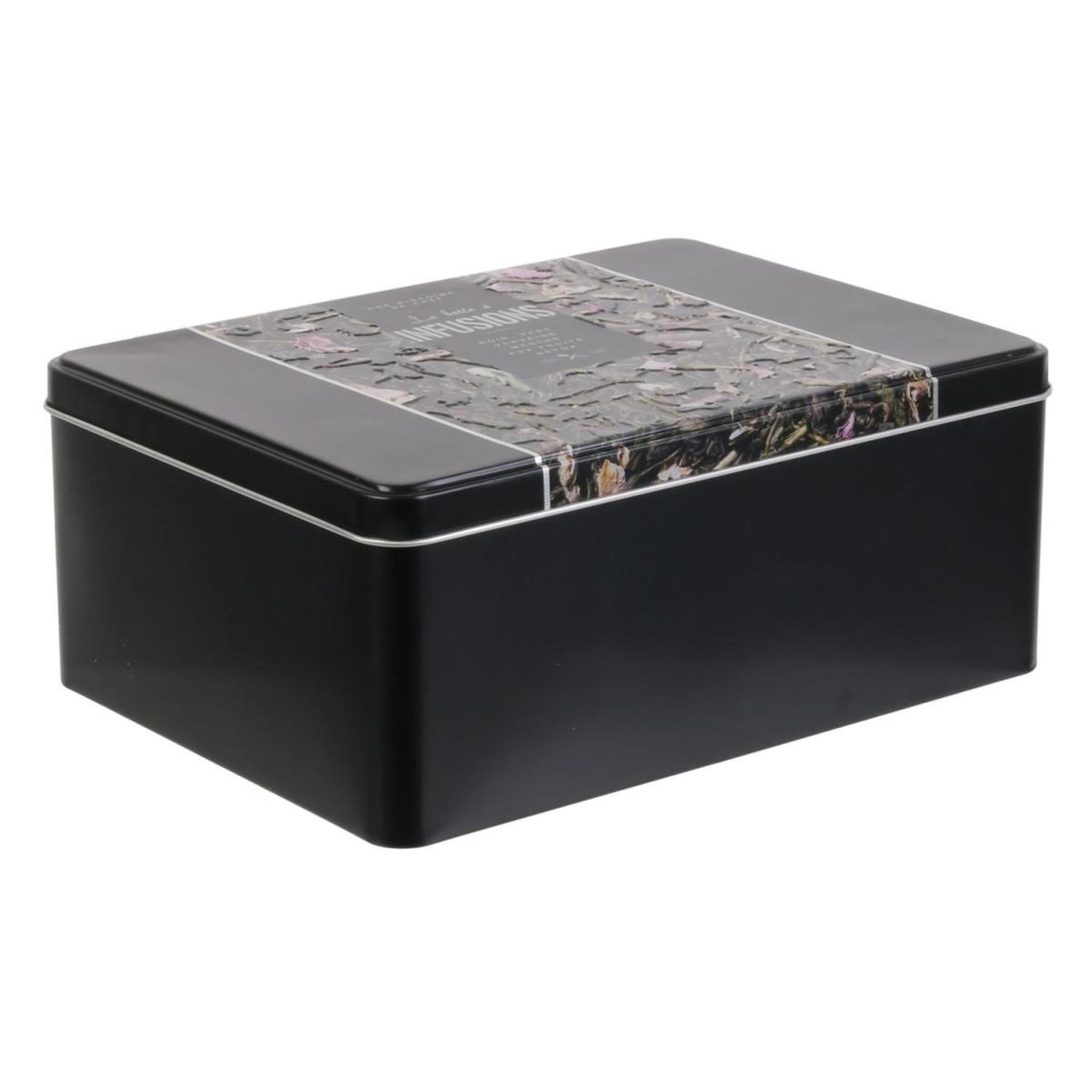 Voir la diapositive 1 : COOK CONCEPT Boîte à infusions embossée  chef  20cm noir