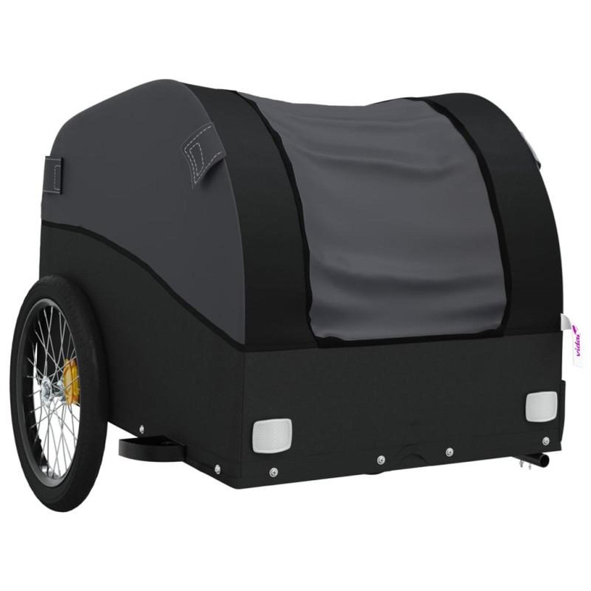 Voir la diapositive 4 : VIDAXL Remorque de vélo noir 45 kg fer