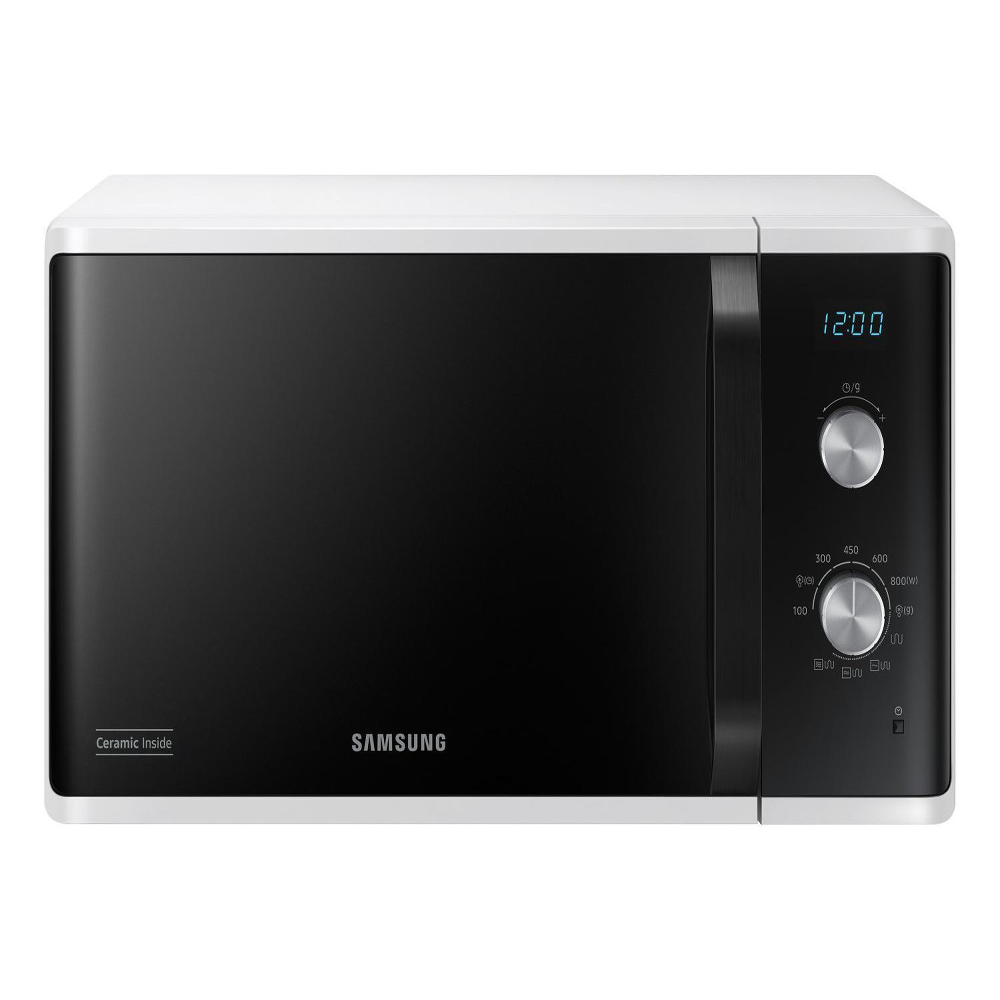 Samsung Four à micro-ondes samsung mg23k3614aw avec gril et double cadran blanc