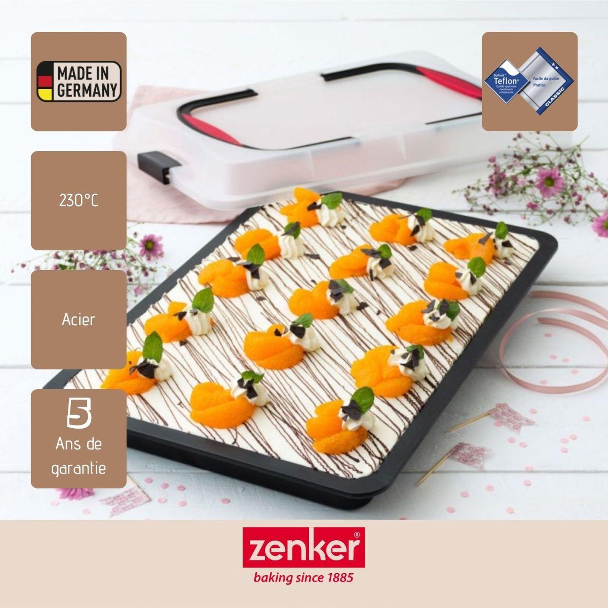 Voir la diapositive 4 : ZENKER Ensemble de 2 plaques de cuisson 42 x 29 cm avec couvercle zenker special to go