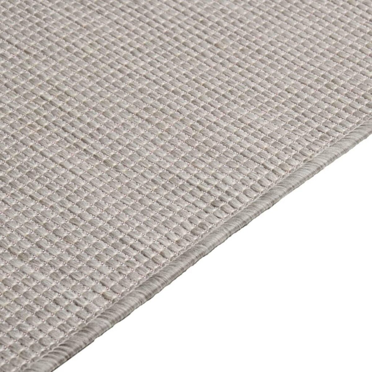 VIDAXL Tapis a tissage plat d'exterieur 80x150 cm Taupe