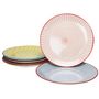 Voir la diapositive 2 : Lot de 6 assiettes à motifs en céramique 26,5 cm