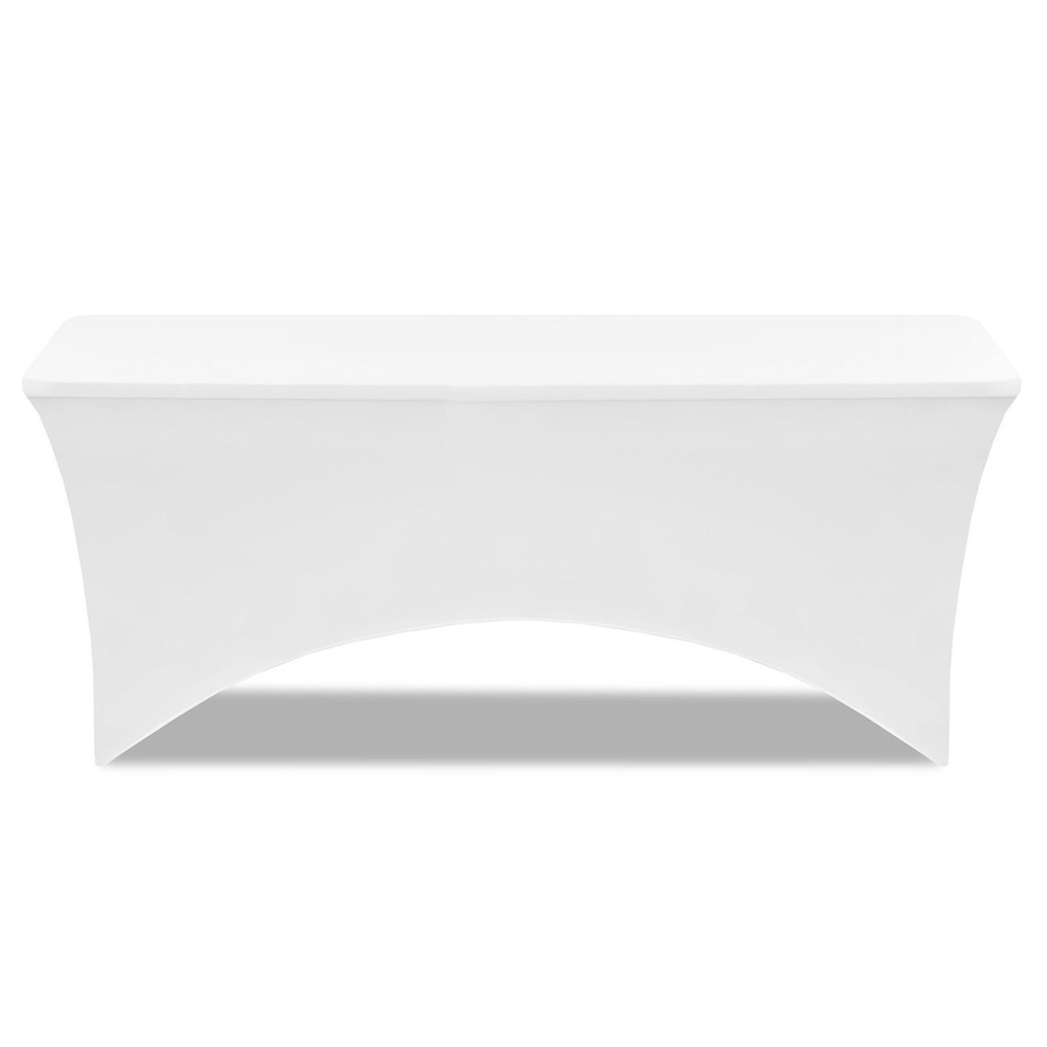 Voir la diapositive 4 : ID MARKET Housse blanche pour table pliante 180 cm
