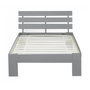 Voir la diapositive 4 : HomeStyle4U Lit simple en bois lit futon 90x200 lit pin gris cadre de lit en bois massif