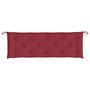 Voir la diapositive 4 : VIDAXL Coussin de banc de jardin rouge bordeaux 150x50x7 cm