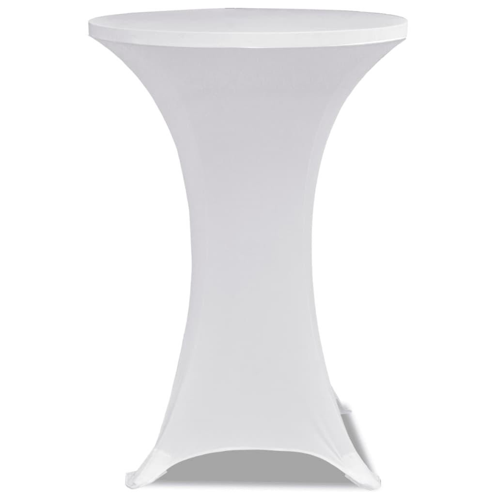 Voir la diapositive 3 : VIDAXL Housses elastiques de table Ø 60 cm Blanc 2 pcs