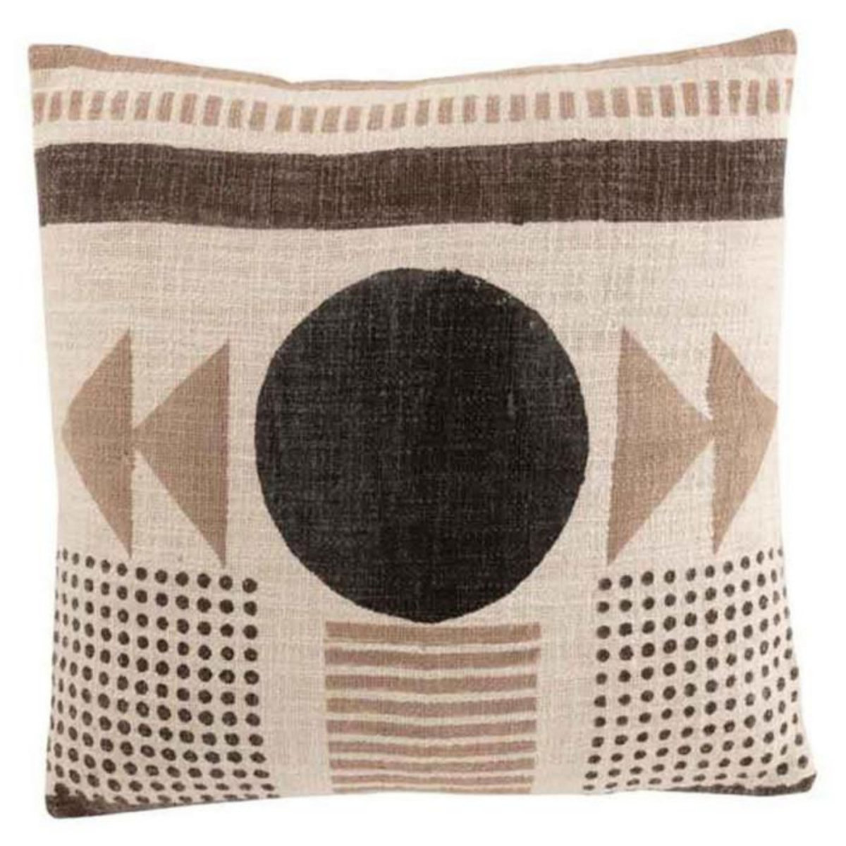 Paris Prix Coussin Déco  Linea  45x45cm Beige & Marron