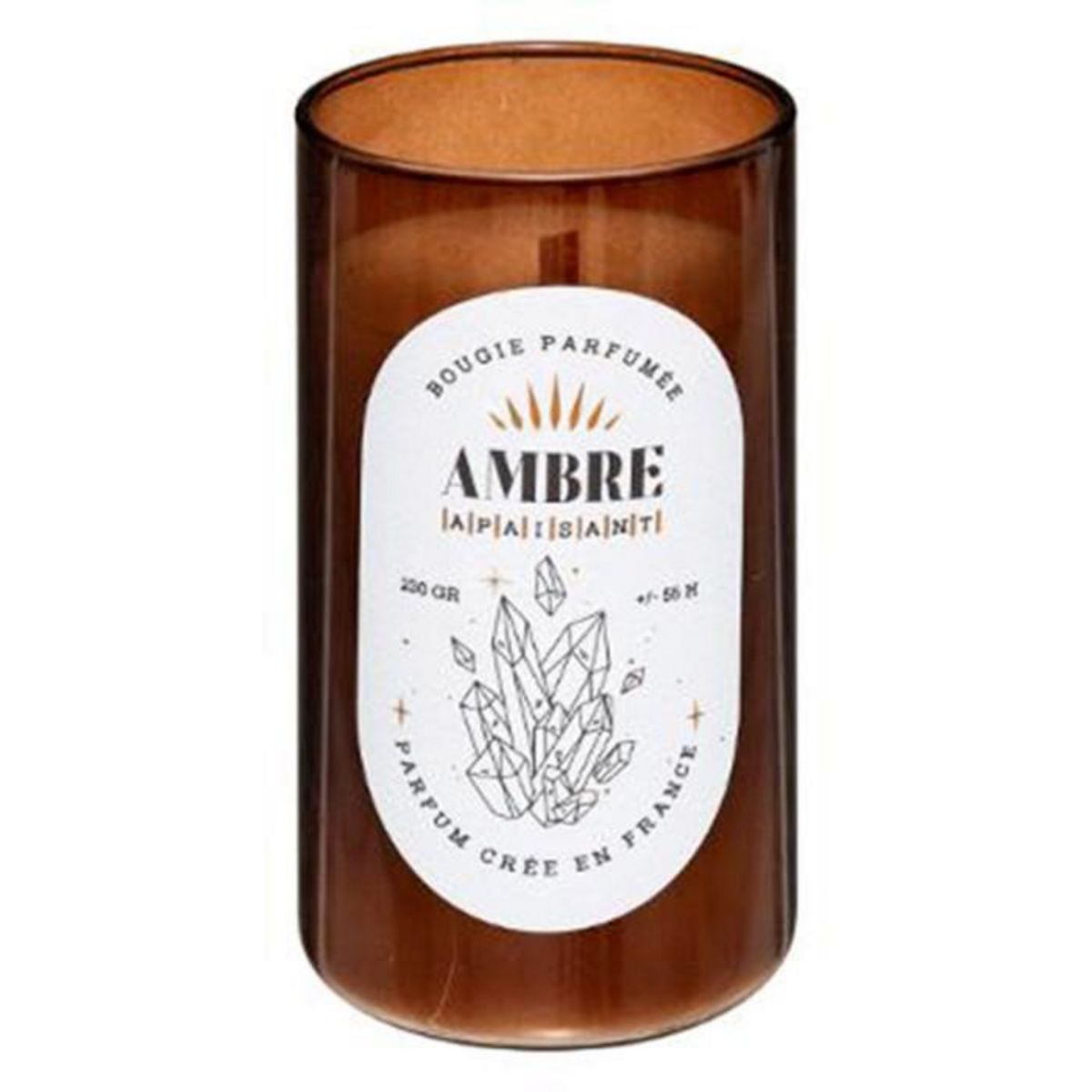 COMPTOIR DE LA BOUGIE Bougie Parfumée en Verre  Snow  230g Ambre