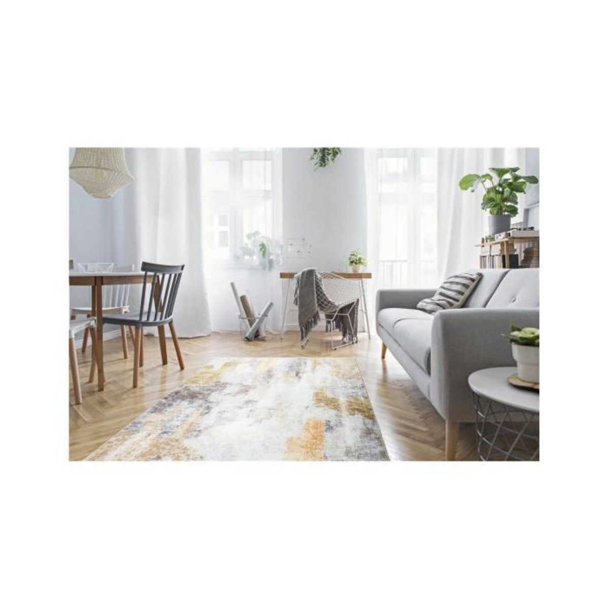 Paris Prix Tapis Vintage à Poils Plats  Galaxy III  Beige