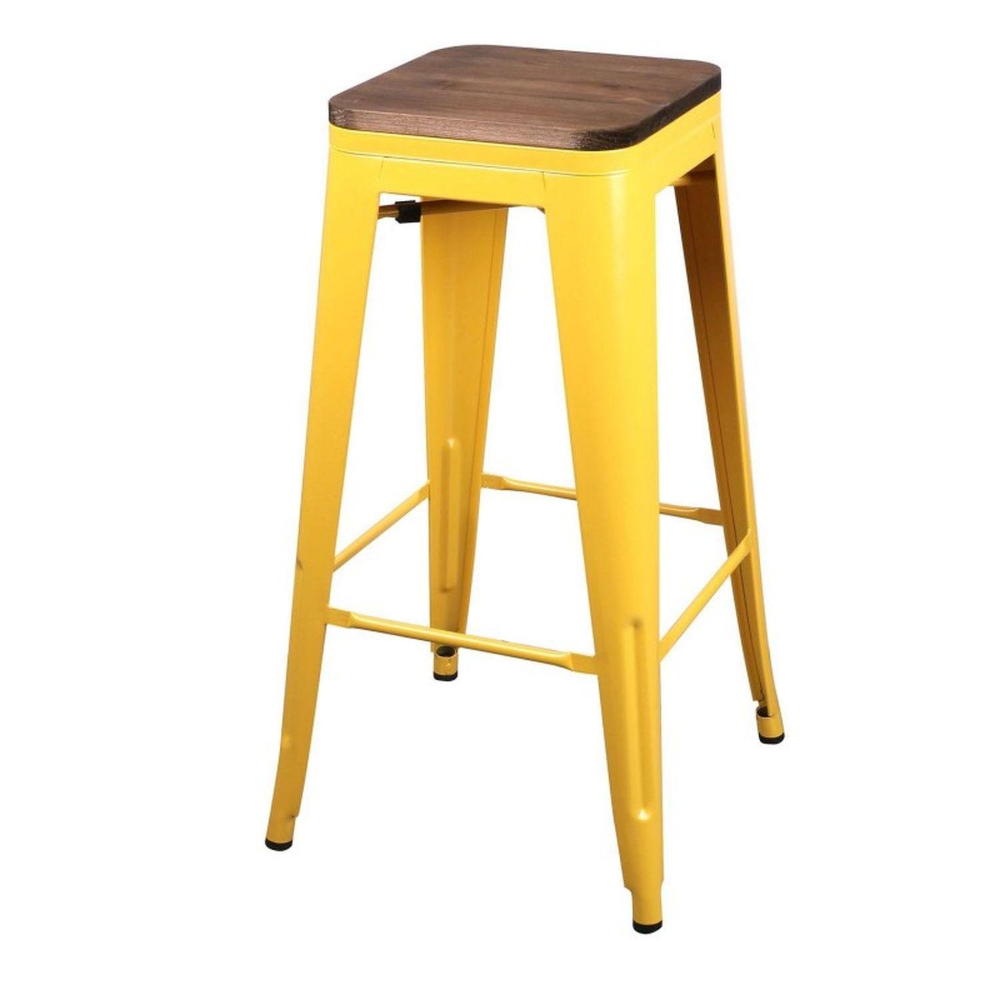 Voir la diapositive 4 : TOILINUX Lot de 4 Tabourets de bar vintage Liv