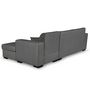 Voir la diapositive 6 : Canapé d'angle droit convertible 4 places avec coffre  de rangement revêtement tissu CARIBEA 