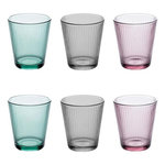 SECRET DE GOURMET Lot de 6 Gobelets en Verre  Maleau  24cl Multicolore