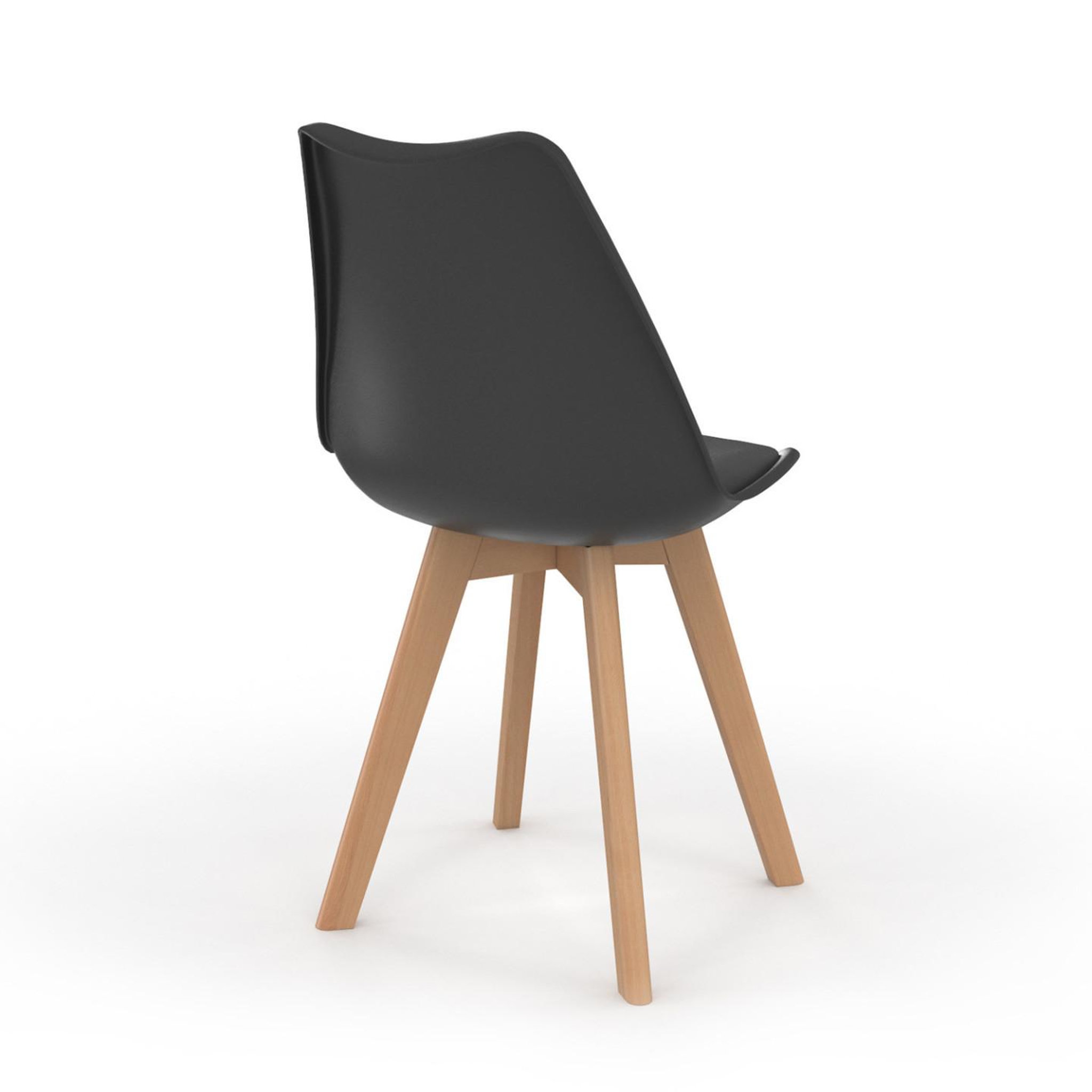Voir la diapositive 4 : ID MARKET Lot de 6 chaises scandinaves sara noires pour salle à manger