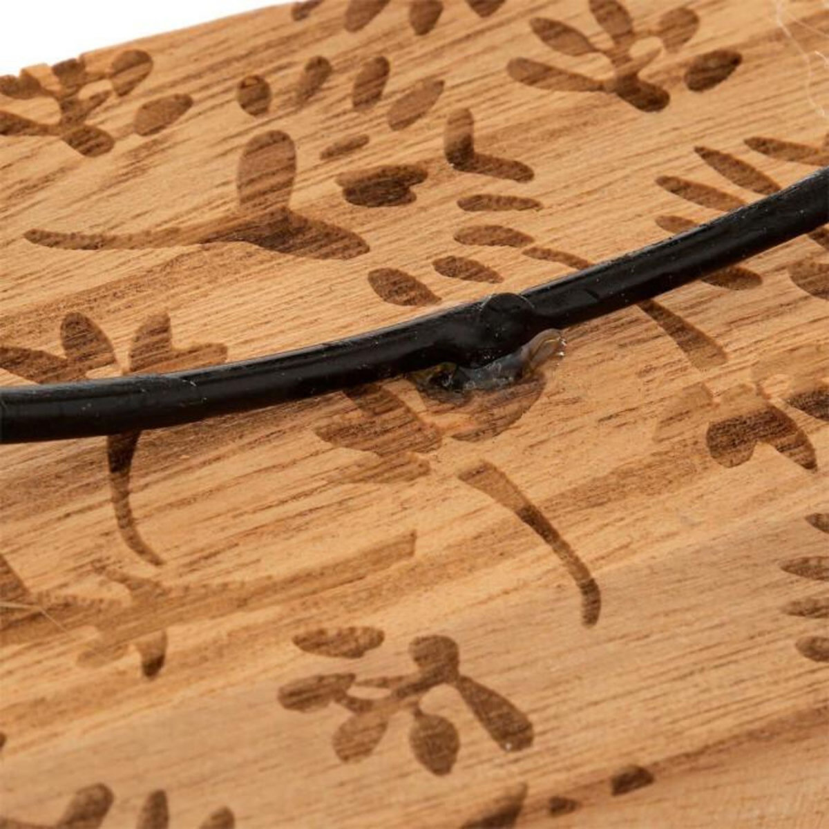 ATMOSPHERA Cercle Déco sur Pied  Lour  31cm Naturel & Noir