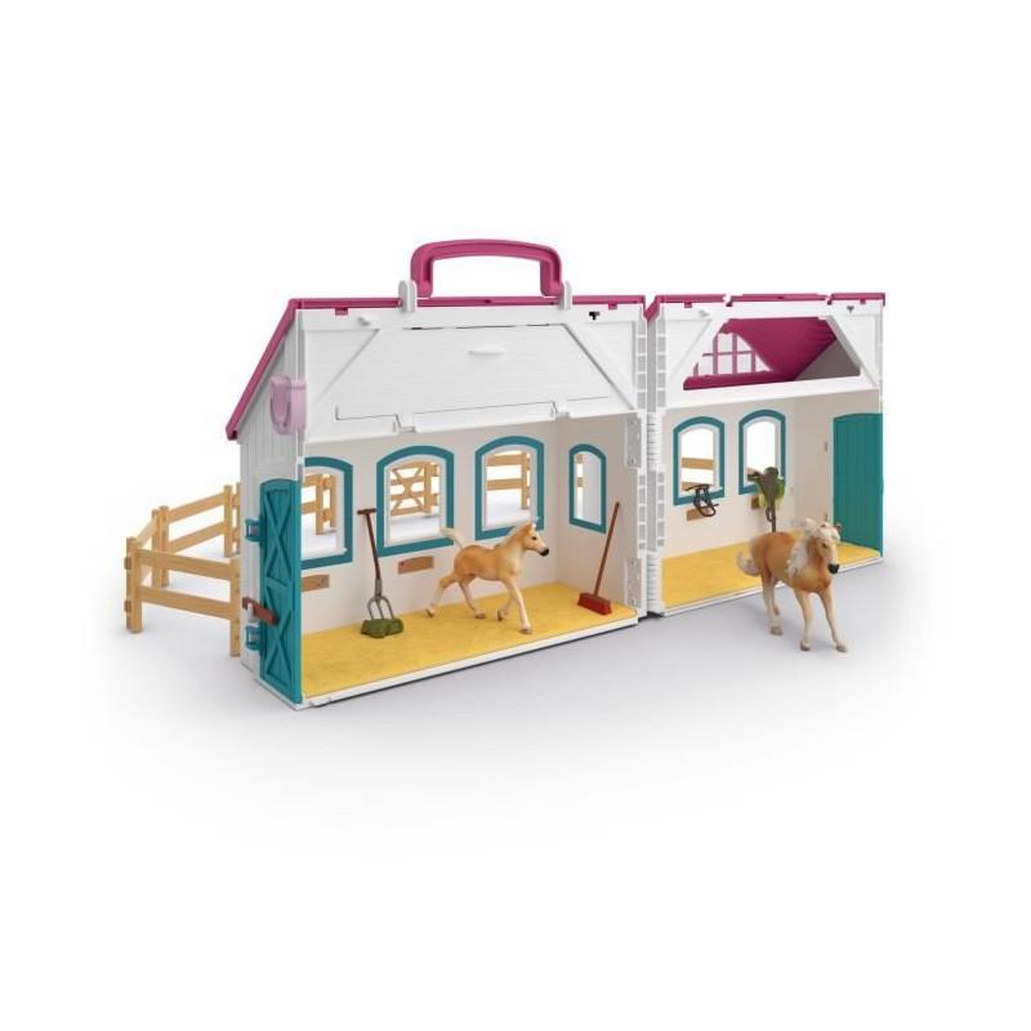Voir la diapositive 5 : Schleich Coffret Écurie Transportable SCHLEICH 42703 Horse Club, Des 4 ans