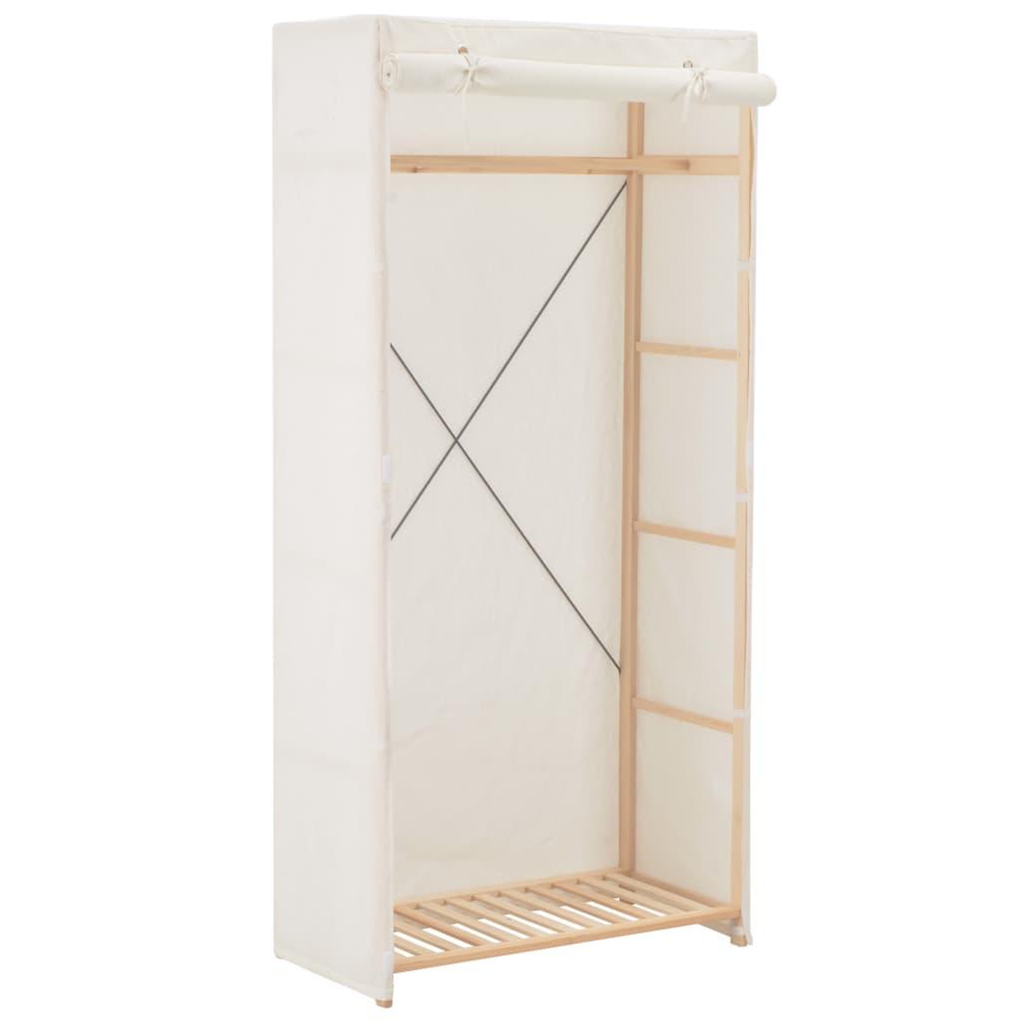 VIDAXL Garde-robe Blanc 79 x 40 x 170 cm Tissu