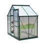 Voir la diapositive 4 : OUTSUNNY Serre de jardin aluminium polycarbonate 2,51 m² dim. 1,9L x 1,32l x 2,01H m lucarne, porte coulissante + fondation incluse alu. vert polycarbonate transparent