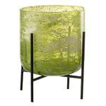 Paris Prix Photophore sur Pied  Debout  20cm Vert & Noir