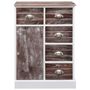 Voir la diapositive 5 : VIDAXL Buffet avec 10 tiroirs Marron 113x30x79 cm Bois