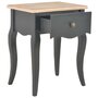 VIDAXL Table de chevet Noir et marron 40x30x50 cm Bois de pin massif