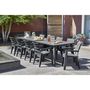 Voir la diapositive 5 : ALLIBERT by KETER Table de jardin - Rectangulaire - Coloris : gris graphite - En résine - 8 a 12 personnes - LIMA - Allibert by KETER