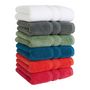 Voir la diapositive 1 : ACTUEL Maxi drap de bain uni en coton 500 g/m²