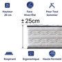 Voir la diapositive 4 : DAGOSTINO HOME Matelas Mousse 140x190 + 2 Oreillers 60x60 - Côté Été/hiver - H25 Cm