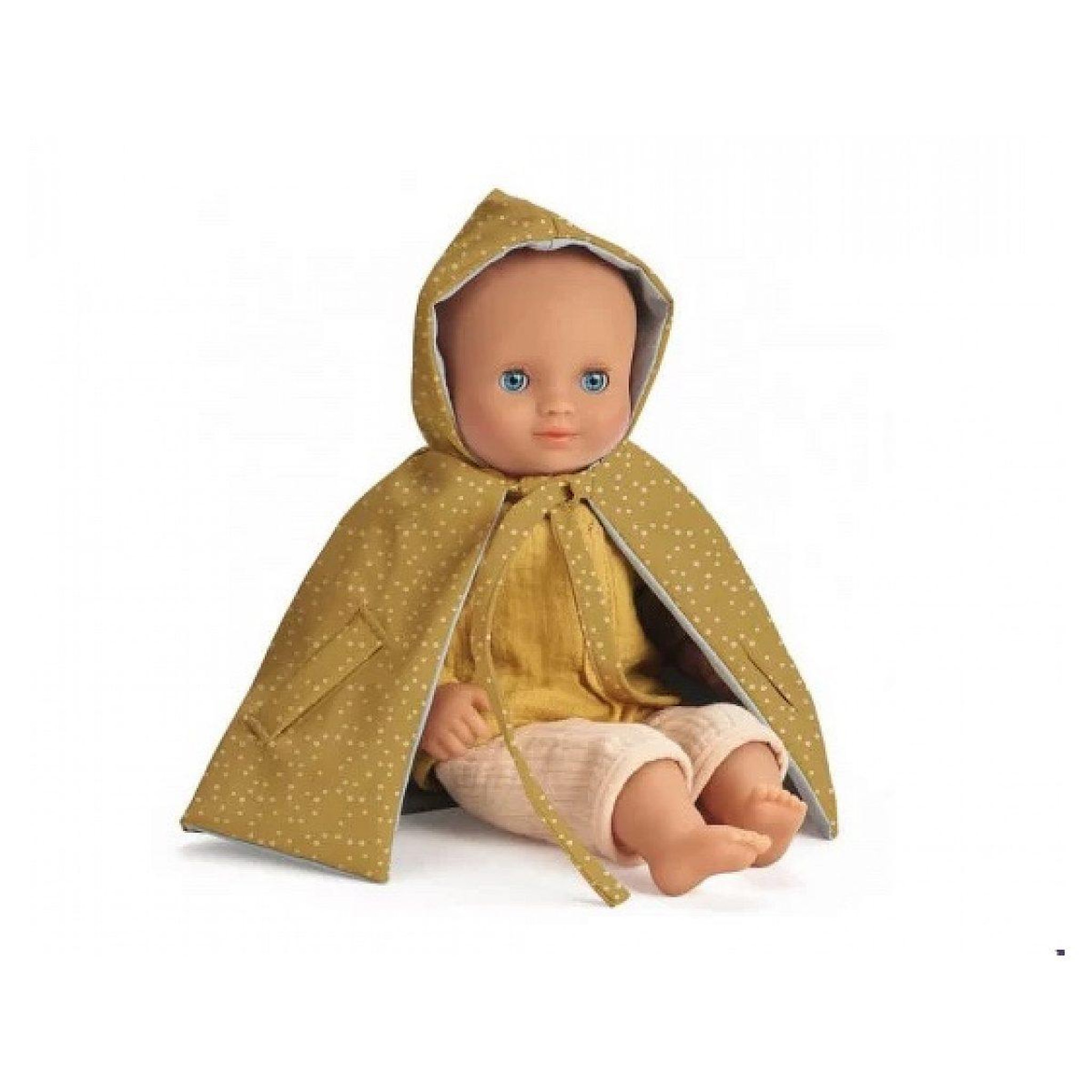 Voir la diapositive 2 : Djeco Vetement pour poupon cape printemps pomea