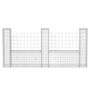 Voir la diapositive 4 : VIDAXL Panier de gabion en forme de U Acier galvanise 240x20x100 cm