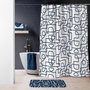 Voir la diapositive 3 : Paris Prix Rideau de Douche  Labyrinthe  180x200cm Blanc