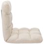 Voir la diapositive 4 : VIDAXL Chaise pliable de sol Creme Microfibre