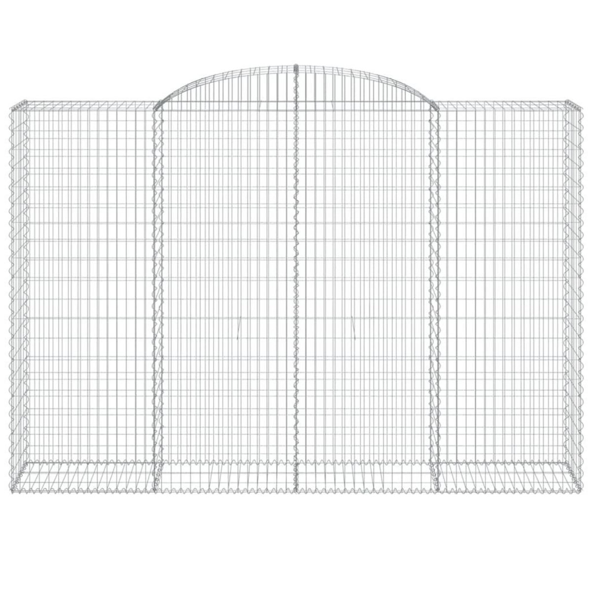 VIDAXL Paniers a gabions arques 8 pcs 300x50x200/220 cm Fer galvanise