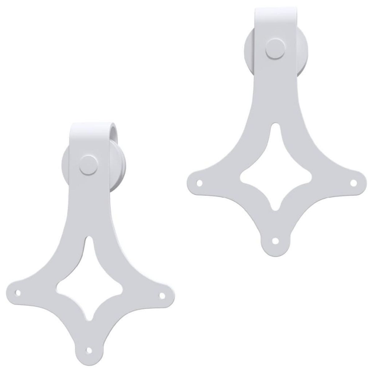 VIDAXL Kit de quincaillerie de porte coulissante 183 cm Acier Blanc