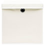 Voir la diapositive 4 : VIDAXL Boîtes de rangement avec couvercles 4pcs Blanc 32x32x32cm Tissu